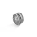 Clip magnetica per sciarpa argentata con motivo floreale vintage e strass eleganti. - Argento