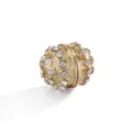 Chiusura magnetica strass oro, clip sciarpa metallo tonda, accessorio brillante. - Oro