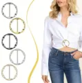 Versatile round metal scarf buckle clothing corner fastener for women stylish knot accessory. - 5 Pieces/Pack / As Shown