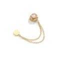 Gouden magnetische broektailloclip met parelbloem en dubbele ketting voor kledingaccessoires - 448 Bloem met drie blaadjes