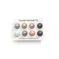 Hijab magnet set 8 pieces colorful floral magnetic pins for Muslim headscarf accessories - Multicolor Orange Blue