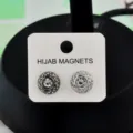 Rhinestone hijab magnets magnetic pins scarf brooch secure clips for women Muslim wear. - 2-Piece Set