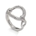 Silver scarf buckle multi-functional T-shirt hem knot clip decorative ring accessory - Silver