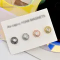Σετ μαγνητικές καρφίτσες χιτζάμπ, καρφίτσα φουλάρι με στρασ, διακοσμητική καρφίτσα από κράμα. - Σετ των 4