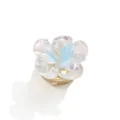 Crystal flower shirt button cover translucent iridescent apparel accessory chic brooch - 23# Yellow