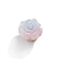 Iridescent camellia flower button cover, sparkling pastel decorative accessory for chic outfits. - Code 32