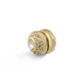 Gouden magnetische hijab broche met glinsterende strass stenen en stijlvolle sjaal magneet. - Goud