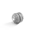 Glanzende strass magnetische hijab speld sjaal broche met sterke magnetische sluiting - Zilver