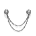 Magnetische kettingclip voor broekzoom en manchetten, zilverkleurig metalen accessoire. - Vliegende schotel zilver