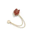 Magnetic clothing clip rhinestone rose brooch anti exposure buckle for cuffs scarf pants hem - 486# Red Rhinestone