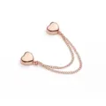 Rose gold magnetic heart chain clothing clip, multi-functional sleeve trouser fastener. - Heart Rose Gold