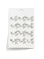 Spille a U di Perle Sciarpa Hijab Scialle Clip Set Metallo Perle Decorative 12pz - A-5