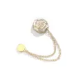 Kamelie magnetische kleding clip broche goud wit parel strass mode accessoire variant - 490# wit
