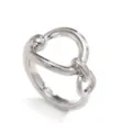 Silver metal multi-functional scarf buckle and t-shirt hem knot clip for stylish wear. - Plain Silver