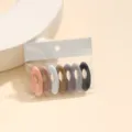 Colorful plastic oval scarf clip shawl pin brooches set, multi-color clothing accessories. - Multicolor (XZ8-4)