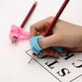 Ergonomic five-finger silicone pencil grip for kids handwriting posture correction tool. - Five-Finger Pen Grip