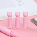 Cute pink cat pencil cap eraser soft silicone protective cover for student stationery - Pink
