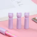 Cute purple cat silicone pencil cap set, soft rubber pencil extender and protective cover. - Purple