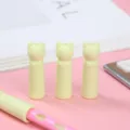 Cute Cartoon Cat Ear Pencil Cap Eraser Soft Rubber Extender Light Yellow Variant. - Yellow