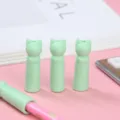 Cute cartoon cat ear silicone pencil cap eraser and extender for school students stationery. - Green