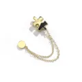 Magnetic clothing clip anti-glare brooch pin puzzle design metal chain decorative accessory - No. 485 Black