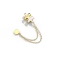 Gold puzzle magnetic clothes pin button double chain anti slip hem clip fashion accessory. - No. 485 White