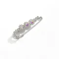 Silver rhinestone safety pin brooch with colorful crystal flowers for shawl scarf dress decor - 12# Sunflower Silver 7.8cm