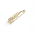 Spilla di sicurezza dorata con cristalli, elegante fibbia in strass per scialle e foulard. - Pavone dorato 7,3 cm