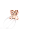 Mini butterfly scarf ring alloy silk scarf buckle fashion clothing accessory variant. - 631 Rose Gold