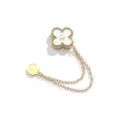 Elegante gouden klaver magneet broche anti-slip anti-verblinding kleding accessoire - A-26
