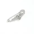 Silver rhinestone safety pin brooch sparkling crystal decorative shawl clip women fashion jewelry - 16# Small Fish Silver 6.6cm