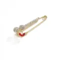 Spilla di sicurezza con ciliegia in cristallo elegante per scialle gioiello moda. - Ciliegia dorata 7 cm