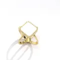 Mini alloy square scarf buckle elegant clothing accessory minimalist ribbon tying clip for women - 632 Gold