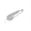 Spilla di sicurezza in strass argentato, accessorio di moda in cristallo e riduttore vita. - Grande strass argento 7,5 cm