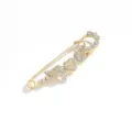 Spilla di Sicurezza Cuore Ali d'Angelo Cristallo Strass Fibbia per Sciarpa Donna - Angelo dorato 7,7 cm