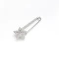 Spilla di sicurezza a stella con strass argento, accessorio decorativo in cristallo. - Stella a cinque punte argentata 7,6 cm