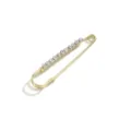 Gold rhinestone safety pin brooch, elegant clothing accessory and shawl clasp for women. - 26# Single Row Rhinestone Silver 7.5cm