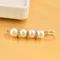 Pearl rhinestone decorative pin brooch shawl buckle waist tighten clothing accessory elegant new - Large Pearl White 7.5cm