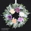 Artificial peony rose floral wreath for home wall door decoration and wedding decor - Style 2