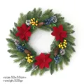 Weihnachtskranz Tür Deko Tannenzapfen Beeren Weihnachtsdeko Haustür Wandkranz Ø 50cm Neu - Stil 4 / 50x50cm