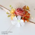 Vintage Herbst Blumen Haarspange künstliche Rose Hochzeits Frisur Haarschmuck Accessoire - Stil 4