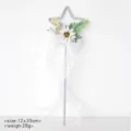 Bacchetta magica stella fiore simulazione supporto foto cosplay festa 35cm bianco - Bianco