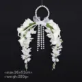 Ramo de novia de cala perla artificial boda flor de mano decoración colgante variante. - Estilo B / 36x52cm