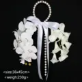 Ramo de novia artificial de perla cala lirio boda flor de mano decoracion 36x45cm - Estilo D / 36x45cm