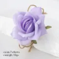 Lila künstliche Rosen Serviettenring mit Jute rustikale Tischdeko für Hochzeitsfeier Party. - Lila