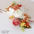 Retro autumn floral hair comb, simulation rose bridal hairpin for wedding and daily styling. - Style 5