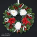 Christmas Artificial Pine Wreath With Red Berries Door Hanging Holiday Decoration 55cm - Style 5