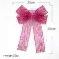Fiocco in Rete Glitterata Albero di Natale Decorazione Sedia Matrimonio Confezione - 23x33cm / Rosso rosa