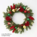 Weihnachtskranz 50x50cm festlicher Tuerkranz Weihnachtsdeko fuer Zuhause Party Deko - Stil 7