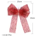 Fiocco in tulle glitter rosso per decorazione albero di natale matrimonio e pacco 23x33cm - 23x33cm / Rosso